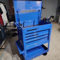 30 in. 4 Drawer Blue Tech Cart