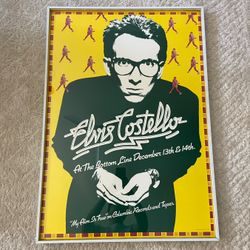 Elvis Costello 1977 Live My Aim Is True Poster 24” X 36” Framed