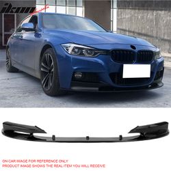 Fits 2012-2018 BMW 2 Series F30 F31 M Sport MP Style Front Bumper Lip Gloss Black 2PC