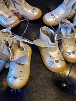 Little Girls Silver Boots