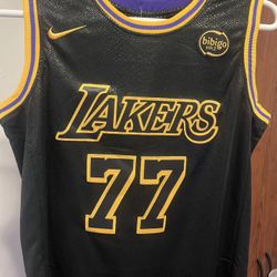 New Stitched Luka Doncic Black Mamba Los Angeles Lakers Jersey