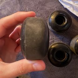 skateboard wheels (trick wheels not cruisers). comes with a bunch of random bearings.