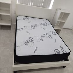 Bed frame white full size new