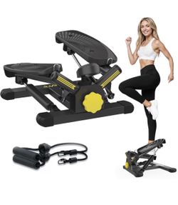 Stepper Machine with Resistance Bands and 300LBS Weight Capacity