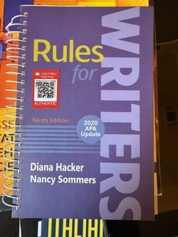 Rules For Writers Book