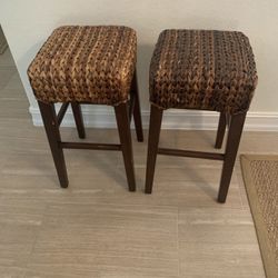 Pottery Barn Seagrass Barstools