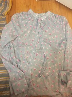 Beautiful party dress and knit dress (s-m), a blouse ( size s)and a size 12 youth cardigan