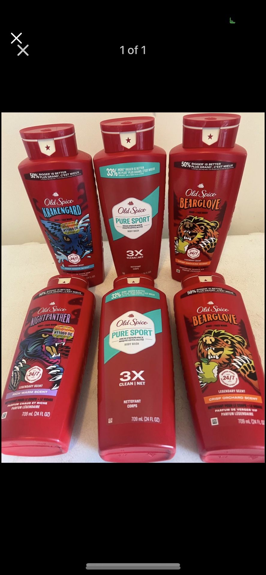 Old Spice Body Wash Or  Deodorant Spray 5 Each