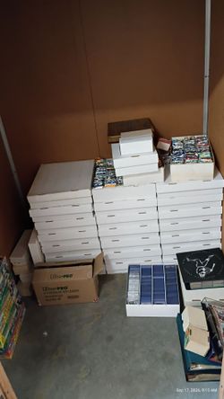 Large Lot of Trading Cards in Storage Boxes