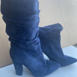 Brand New Blue Suede Boots