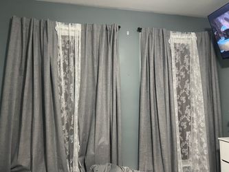 Curtains + curtain rods