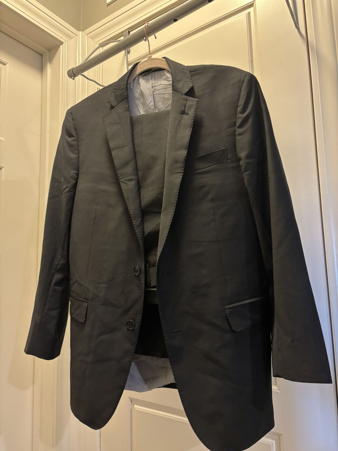 Mens Black Brooks Brothers Suit Jacket And Pants 