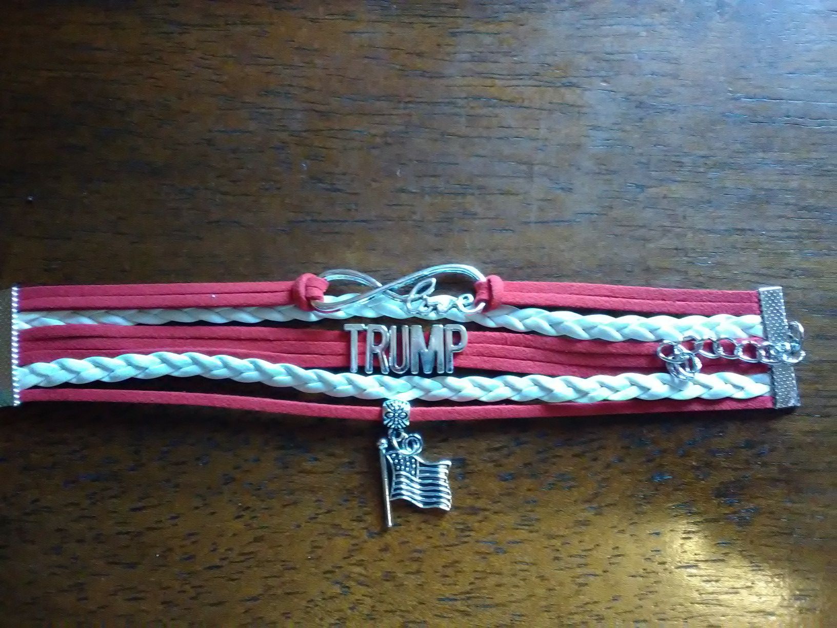 Red/White Rope Trump Bracelet