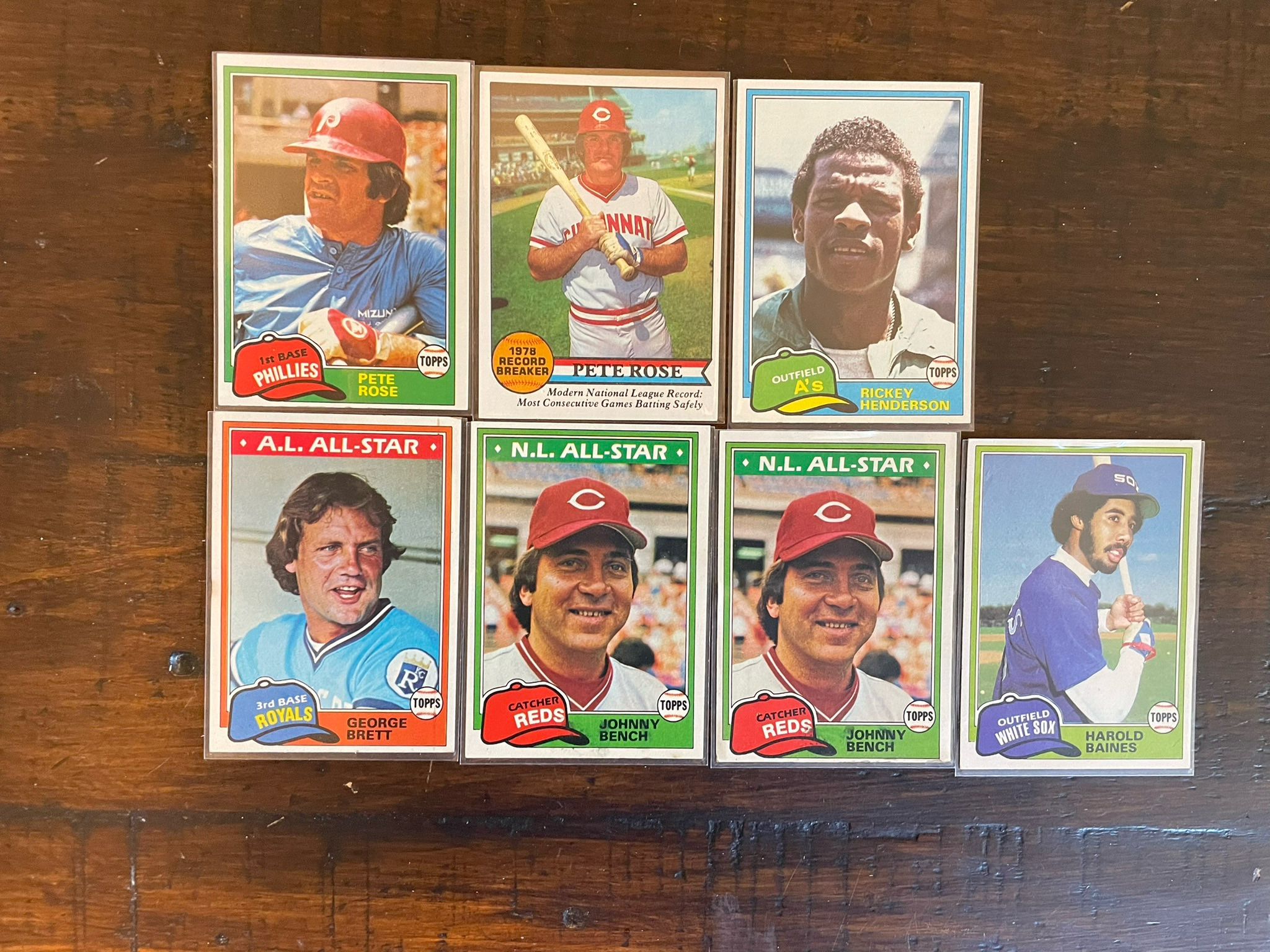 Baseball Cards Lot Of 7