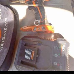 Rigid Drill Charger And Battery