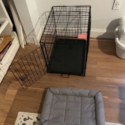 Dog Crate  -w/ Bed 17”x20”x24”