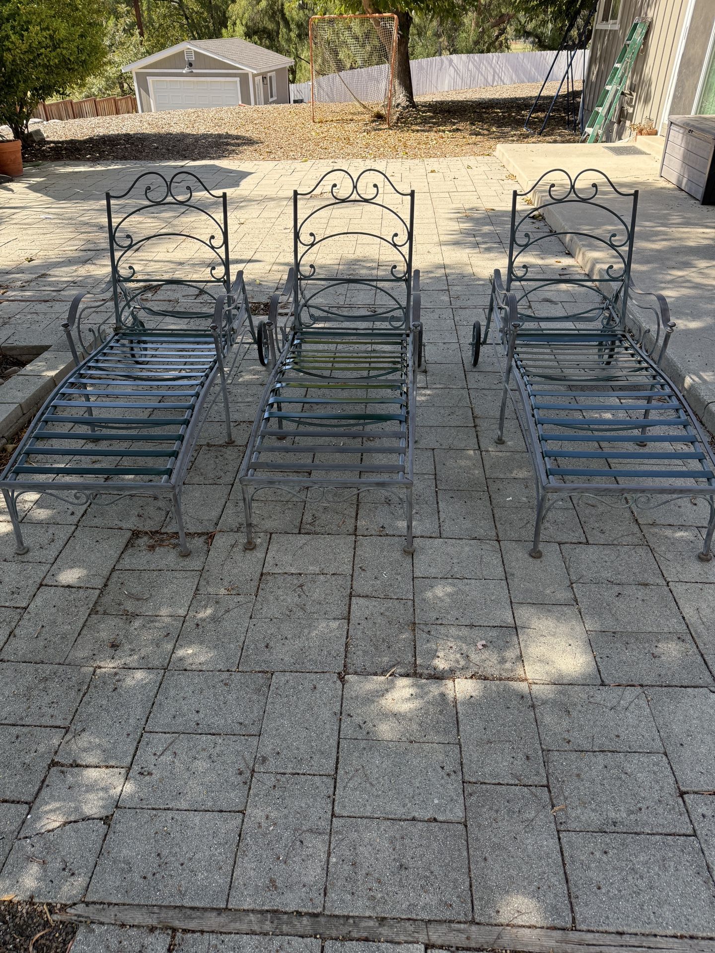 Vintage Wrought Iron Lounge Chairs