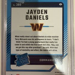 2024 Panini Donruss - Jayden Daniels #389 Optic Preview Blue Scope Prizm (RC)