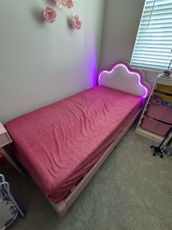 Twin Bed Frame with LED lights