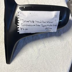 Driver side, manual door mirror