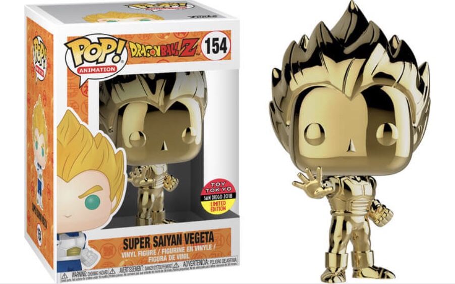 Funko Pop Gold Chrome Vegeta Toy Tokyo Exclusive IN HAND