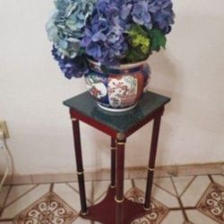 Chinese Vase Flowers And Table