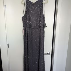 Anthropologie Beholden Dress - Gunmetal Gray - Size 24