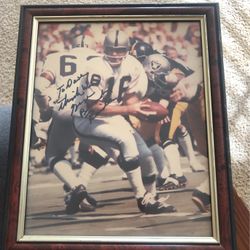 Oakland Raiders George Blanda Dedicated And Autographed Photo