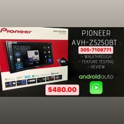 AVH-Z5250BT n-Dash Double-DIN DVD Multimedia AV Receiver with 6.8" WVGA Touchscreen Display, Apple CarPlay, Android Auto, WebLink, Built-in Bluetooth 