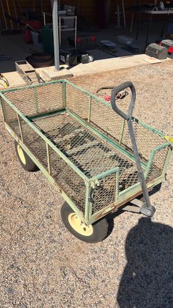 Heavy Duty Steel Mesh Garden Utility Cart