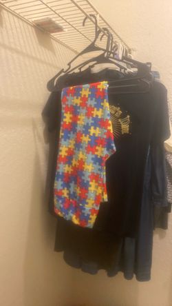 Colorful Puzzle Piece Print Leggings