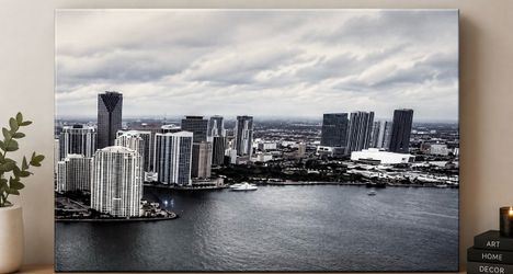 City skyline Premium Art Canvas