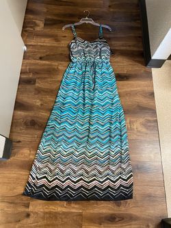 Brand new woman’s Be Bop brand teal blue maxi dress up for sale 