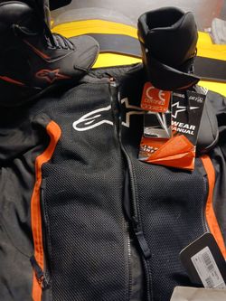 Alpinestars Motorcycle Jacket Black and Orange