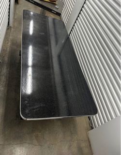 Plymold Commercial Dining / Conference Table – Granite/Quartz style Top with 4 Metal legs