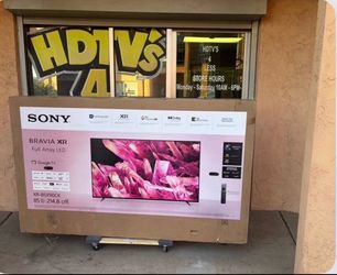 85 TV Sony smart 4K HGTV 120 yards $55 down on Financing for delivery six month warranty