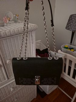 Coach black and gray purse