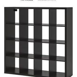 KALLAX Shelf unit, black-brown, 57 7/8x57 5/8 "