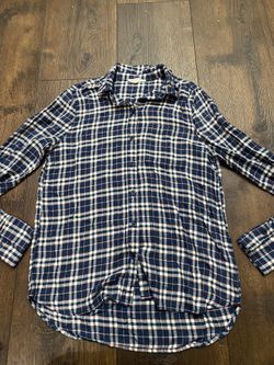 Womans Plaid Long Sleeve Shirt Size Small By Beach Lunch Lounge #15