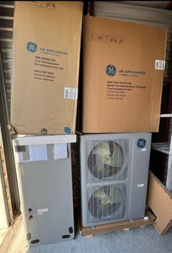 Brand new 5 Ton GE Connect Heat Pump System – complete matched package including outdoor unit + indoor air handler * Outdoor Unit (Heat Pump): AUH4860