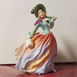 Antique Royal Doulton Autum Breezes Porcelain Lady Figurine HN1911