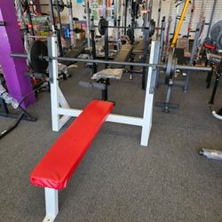 Olympic Bench Press And Weights