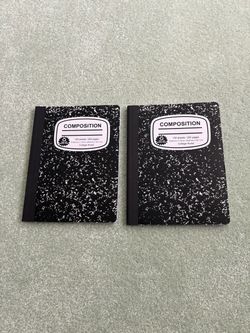 Lot of 2 Target Black Marble Composition Notebooks College Ruled 100 Sh/200 Pg