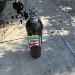 Half Full Tank Of Helium With Dual Valve