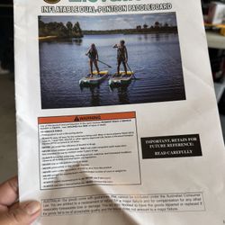 Paddle Board:  2.0 Dual-Pontoon ISUP 