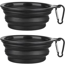 B113 Dog Bowl Pet Collapsible Bowls, 2 Pack Collapsible Dog Water Bowls for Cats Dogs, Portable