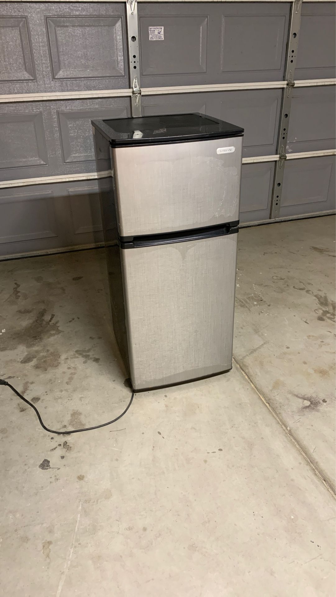 Used medium sized fridge with freezer $100. Length: 43.5 Width 19