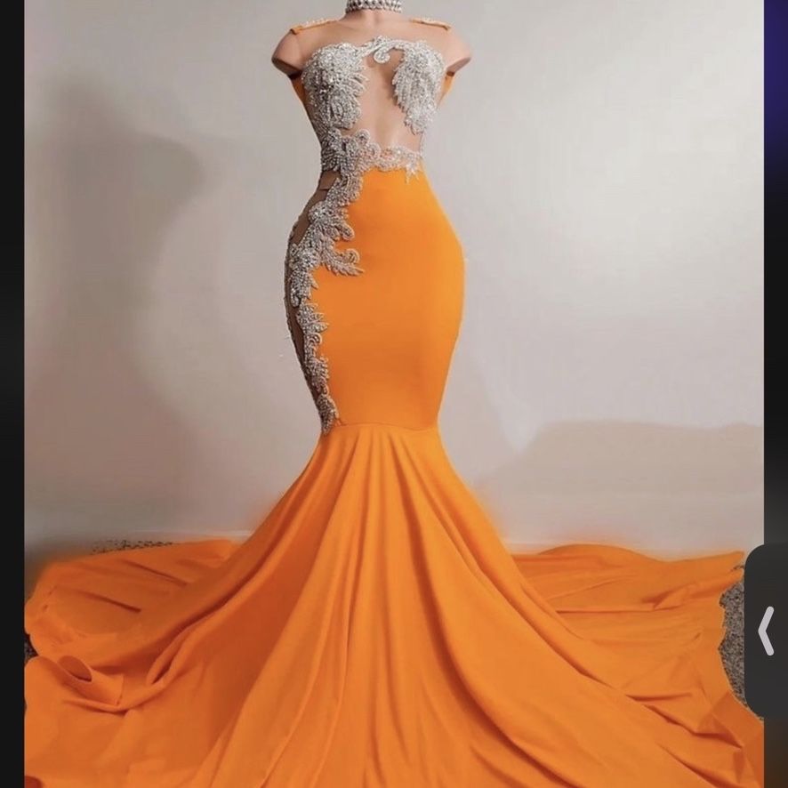 Orange Prom Dress