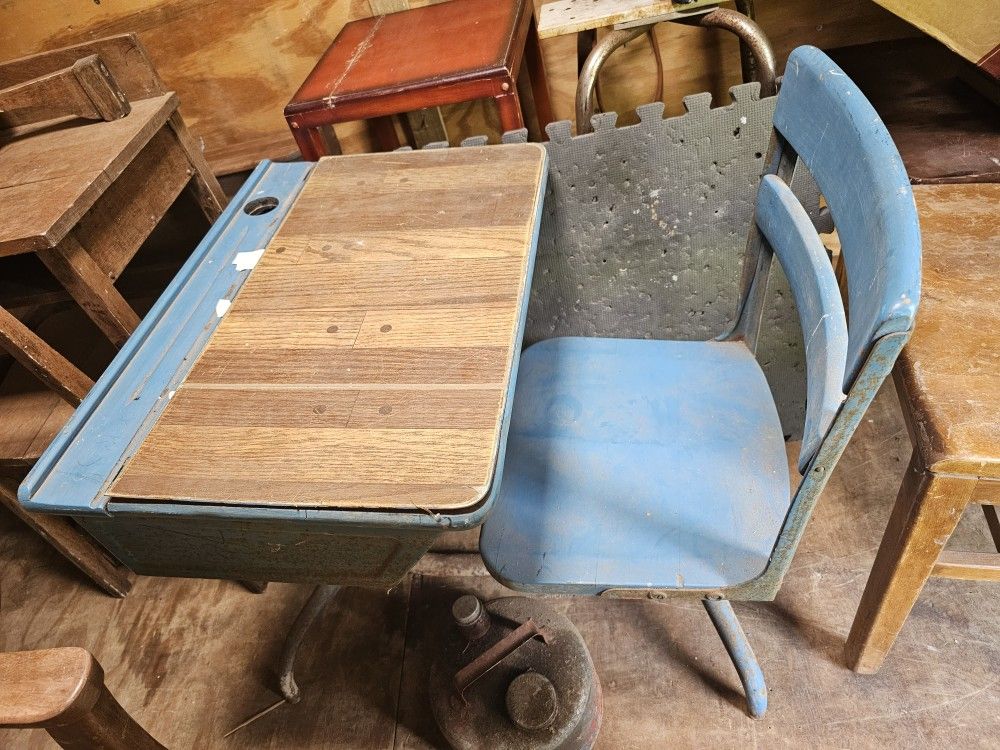 Antique school desk.