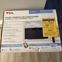 TCL 8,000 BTU SMART WINDOW AIR CONDITIONER, BLACK - W8W92-B4